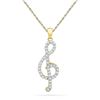 Image 1 : 10K Yellow-gold 0.33CTW DIAMOND FASHION PENDANT