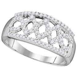 10KT White Gold 0.33CTW DIAMOND FASHION BAND