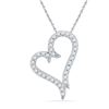 Image 1 : 10KT White Gold 0.20CTW DIAMOND FASHION PENDANT