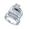 Image 1 : 925 Sterling Silver White 0.31CTW DIAMOND FASHION TRIO