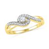 Image 1 : 10K Yellow-gold 0.20CTW DIAMOND FASHION RING