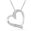 Image 1 : 10KT White Gold 0.05CTW DIAMOND FASHION PENDANT