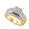 Image 1 : 10K Yellow-gold 0.25CT DIAMOND BRIDAL RING