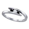 Image 1 : 925 Sterling Silver White 0.25CTW DIAMOND FASHION BAND