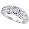 Image 1 : 10KT White Gold 0.25CTW-Diamond MICRO-PAVE RING