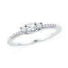 Image 1 : 10KT White Gold 0.25CTW DIAMOND FASHION RING