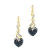 Image 1 : 10K Yellow-gold 0.20CTW BLACK DIAMOND FASHION EARRING