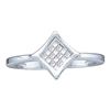 Image 1 : 14KT White Gold 0.13CTW PRINCESS DIAMOND LADIES INVISIB