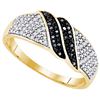 Image 1 : 925 Sterling Silver Yellow 0.15CT DIAMOND MICRO-PAVE RI