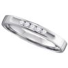 Image 1 : 14KT White Gold 0.13CT DIAMOND MACHINE SET BAND