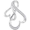 Image 1 : 925 Sterling Silver White 0.10CTW DIAMOND FASHION PENDA