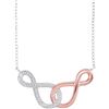 Image 1 : 10KT White Gold Two Tone 0.10CTW DIAMOND FASHION PENDAN