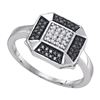 Image 1 : 925 Sterling Silver White 0.20CTW DIAMOND FASHION RING
