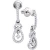 Image 1 : 10KT White Gold 0.20CTW DIAMOND FASHION EARRING