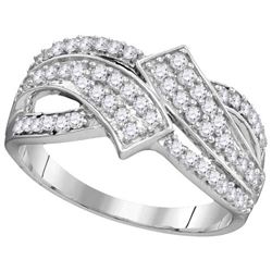 10KT White Gold 0.50CTW DIAMOND FASHION RING