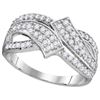 Image 1 : 10KT White Gold 0.50CTW DIAMOND FASHION RING