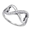 Image 1 : 925 Sterling Silver White 0.17CTW DIAMOND FASHION RING