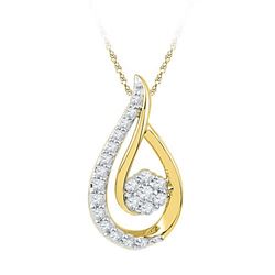 10K Yellow-gold 0.25CTW DIAMOND FASHION PENDANT