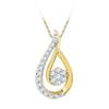 Image 1 : 10K Yellow-gold 0.25CTW DIAMOND FASHION PENDANT
