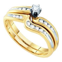 10KT Yellow Gold 0.27CTW DIAMOND BRIDAL SET