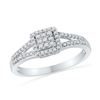Image 1 : 10KT White Gold 0.25CTW DIAMOND FASHION RING