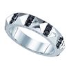 Image 1 : 10KT White Gold 0.45CT BLACK DIAMOND FASHION RING