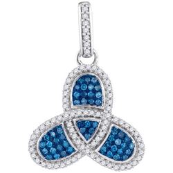 10KT White Gold 0.40CTW-Diamond MICRO-PAVE PENDANT