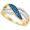 Image 1 : 10K Yellow-gold 0.36CTW DIAMOND FASHION RING