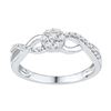 Image 1 : 10KT White Gold 0.25CTW DIAMOND FASHION RING