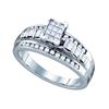 Image 1 : 925 Sterling Silver White 0.50CT DIAMOND LADIES INVISIB