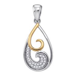 925 Sterling Silver White 0.05CTW DIAMOND FASHION PENDA