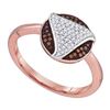 Image 1 : 10K Yellow-Gold 0.17CTW DIAMOND MICRO-PAVE RING