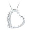 Image 1 : 10KT White Gold 0.03CTW DIAMOND FASHION PENDANT