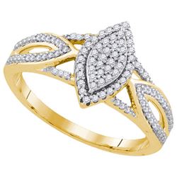 10K Yellow-gold 0.25CTW DIAMOND MICRO-PAVE RING