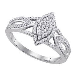 10KT White Gold 0.25CTW DIAMOND MICRO-PAVE RING