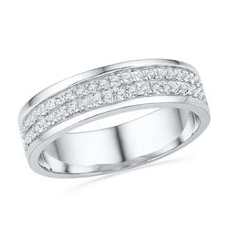 10KT White Gold 0.20CTW DIAMOND FASHION BAND