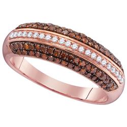 10KT Rose Gold 0.50CTW RED DIAMOND FASHION RING