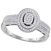Image 1 : 10KT White Gold 0.25CTW DIAMOND MICRO-PAVE BRIDAL RING