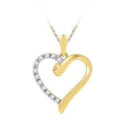 10K Yellow-gold 0.05CTW DIAMOND FASHION PENDANT