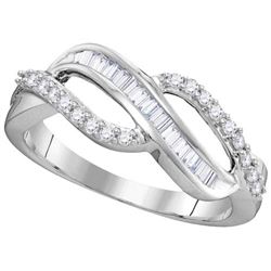 10KT White Gold 0.33CTW DIAMOND FASHION RING