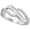 Image 1 : 10KT White Gold 0.33CTW DIAMOND FASHION RING
