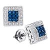 Image 1 : 10KT White Gold 0.18CTW BLUE DIAMOND FASHION EARRINGS