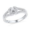 Image 1 : 10KT White Gold 0.25CTW DIAMOND FASHION RING