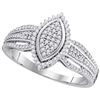 Image 1 : 10KT White Gold 0.25CTW DIAMOND MICRO-PAVE RING