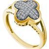 Image 1 : 10K Yellow-gold 0.15CT DIAMOND MICRO PAVE RING