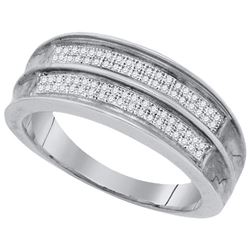 925 Sterling Silver White 0.22CT DIAMOND MICRO-PAVE MEN