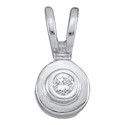 10KT White Gold 0.03CTW DIAMOND FASHION PENDANT