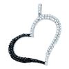 Image 1 : 10KT White Gold 0.34CTW DIAMOND HEART PENDANT