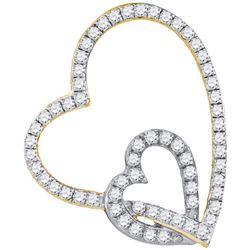 10K Yellow-gold 0.33CTW DIAMOND FASHION PENDANT