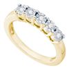 Image 1 : 925 Sterling Silver Yellow 0.15CTW DIAMOND FASHION RING